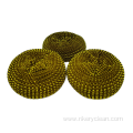 Gold Plated PET Cleaning Scourer with Handle